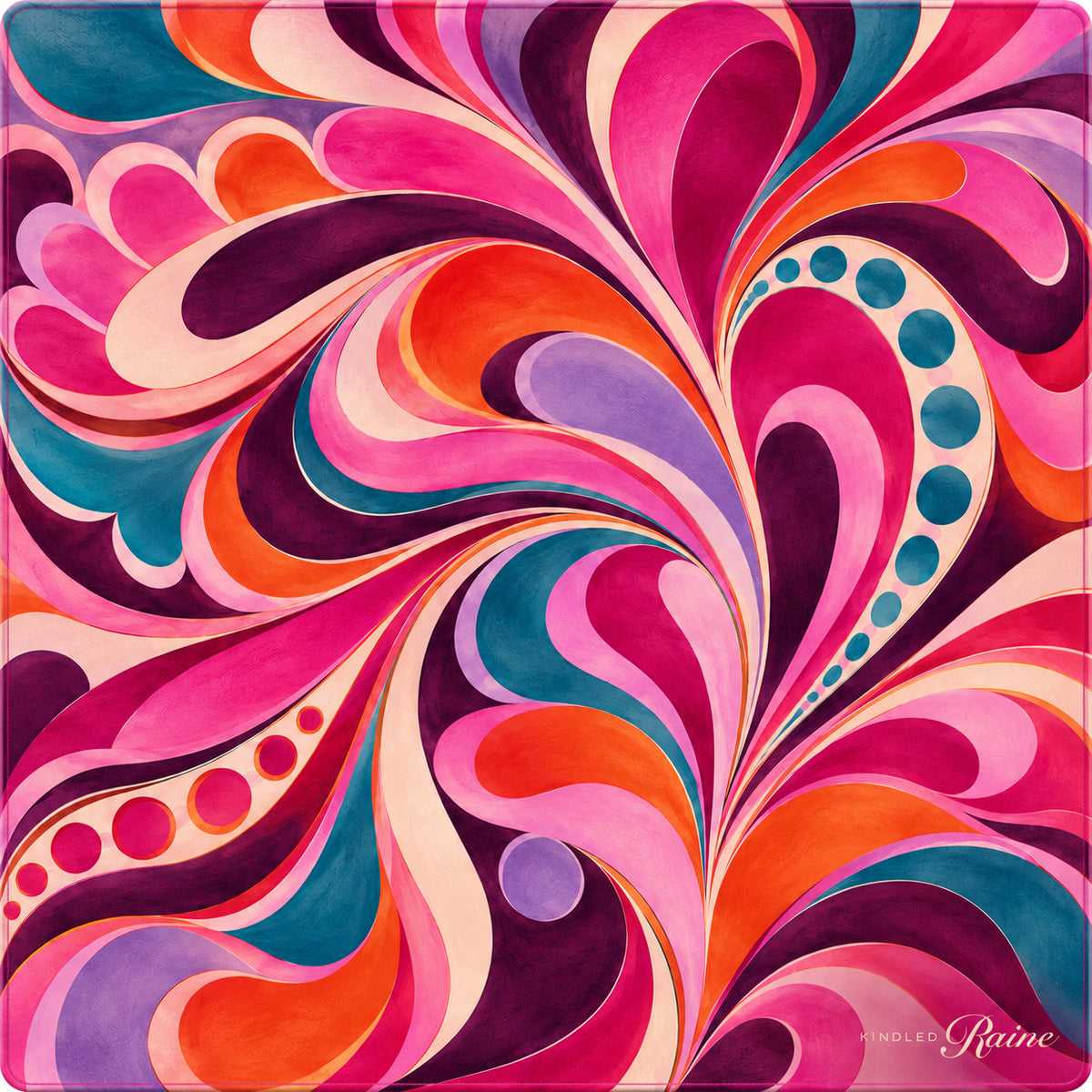 The Pink Paisley Mahjong Mat